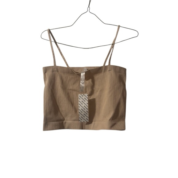 NWT Urban Outfitters Tan Women's Ribbed Crop Top - Picture 1 of 4